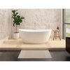 Castello Usa Manhattan 59" Solid Surface Freestanding Bathtub in White CB-GM-8016S